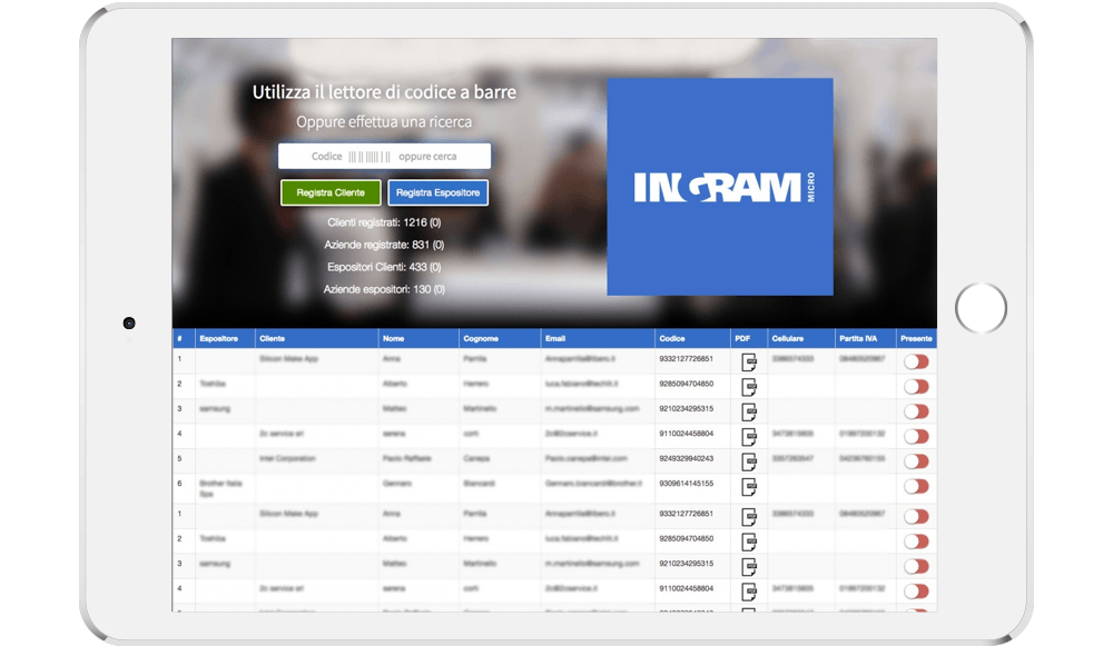registration-access-company-events Development of Ingram Micro event recording system