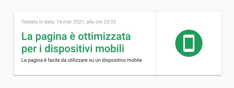 pagina ottimizzata per dispositivi mobili